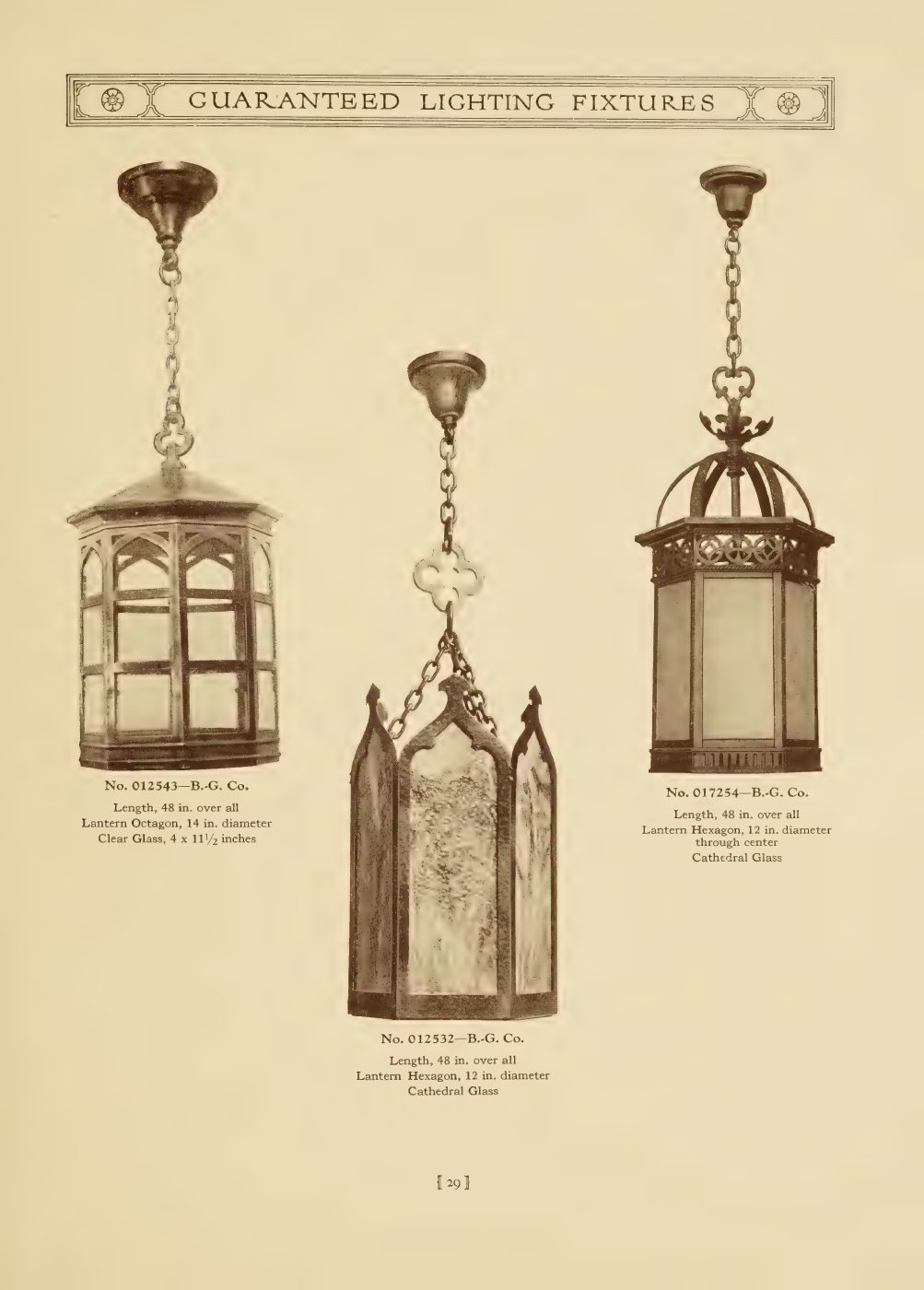 Hanging lanterns with chain, rod, and ceiling-canopy suspension options.