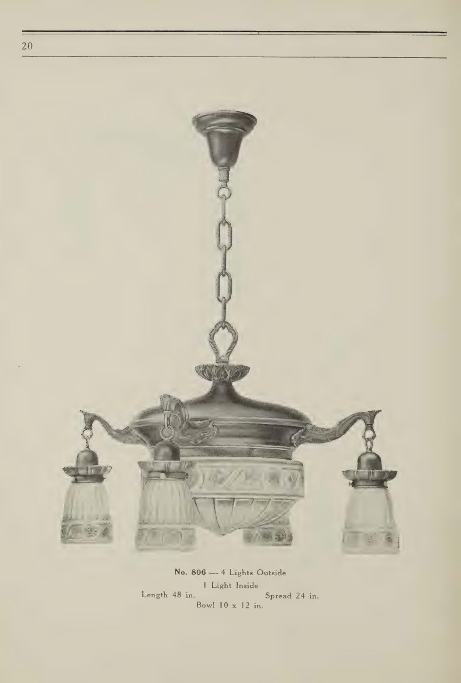 Multi-arm ceiling fixtures with downward shades and coordinated wall brackets.